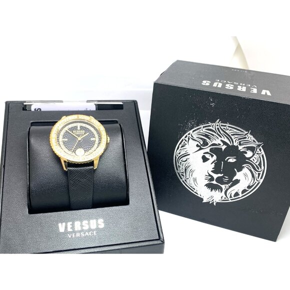 Versus by Versace Women\'s Watch VSPLM2521 Black Dial Gold Case Leather Band 40mm main image 11